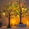 2 Pack Easter Lighted Tree Decoration, 26 Inch 24 LED Battery Operated Pre-lit Egg Tree with Timer